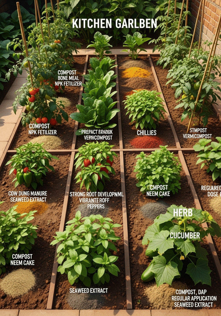 Best Fertilizers for Common Kitchen Garden Plants