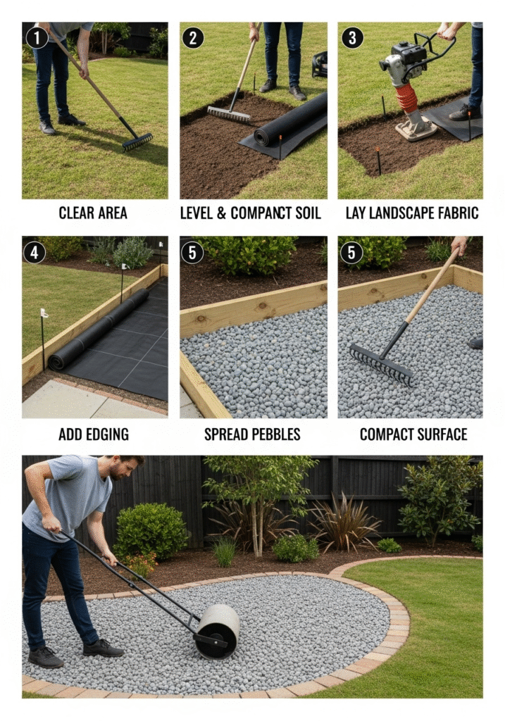 How to Lay Pebbles Properly (Step-by-Step Guide)