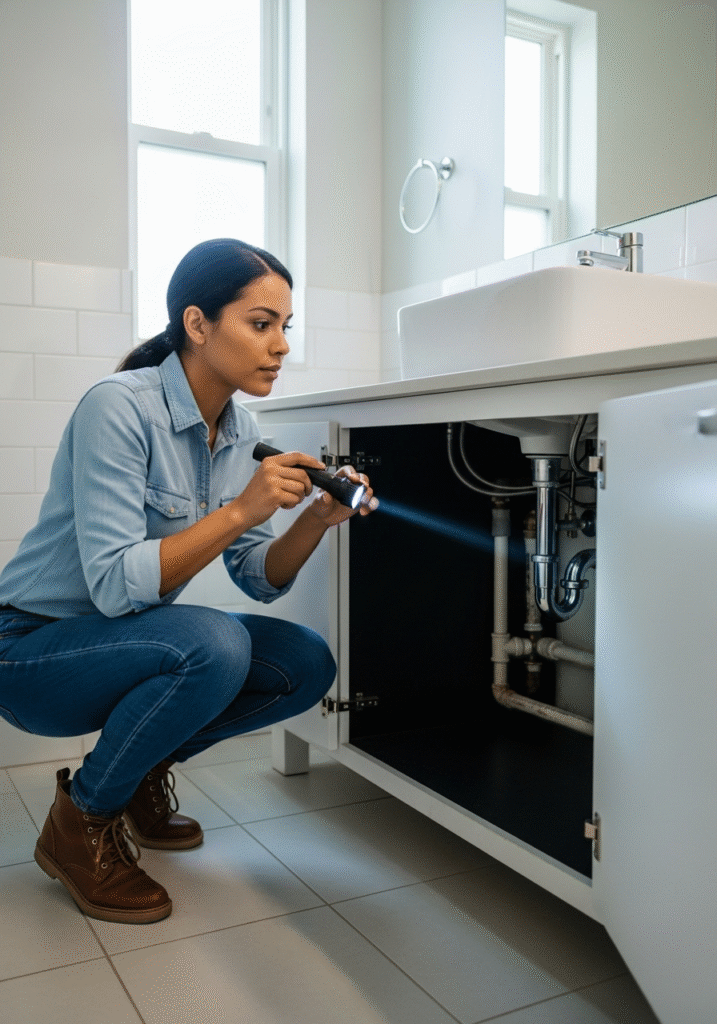 Inspect Plumbing for Leaks
