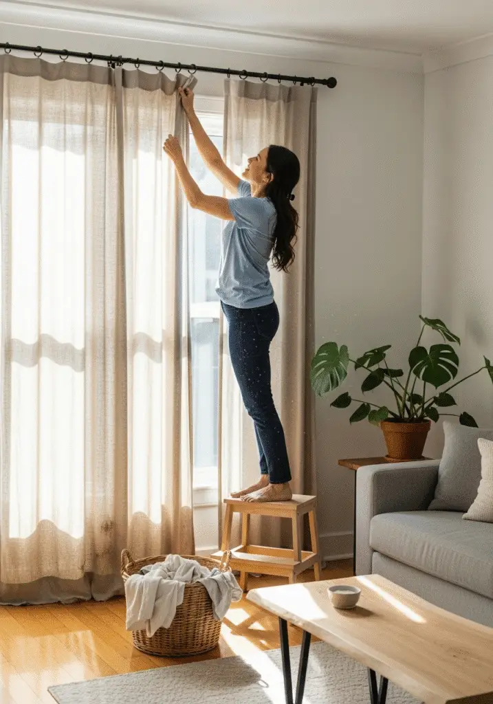 Introduction (12) DIY Curtain Washing and Rehanging Guide with Easy Home Cleaning and Maintenance Tipsnn