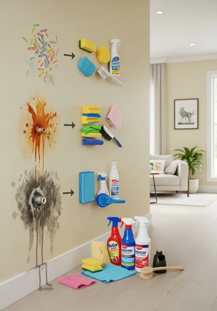 Introduction (3) "How to remove wall stains using DIY cleaning tips for grease, ink, crayon, and watermarks"