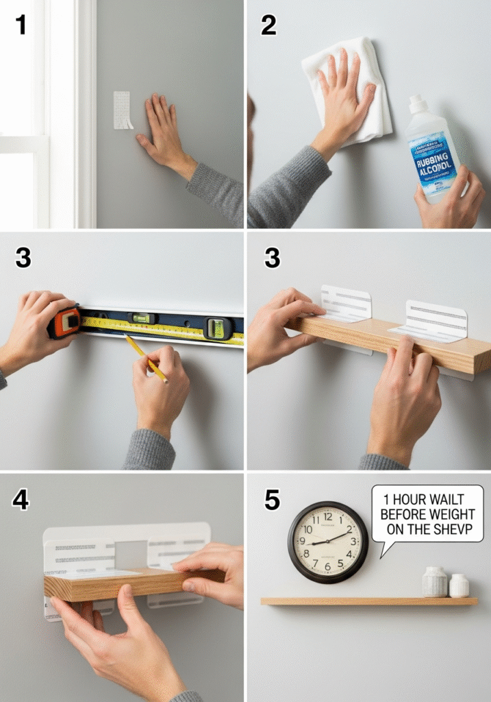 Step-by-Step Guide Install with Adhesive Strips