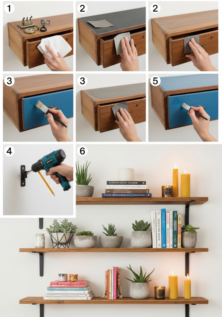 Step-by-Step Guide to Transforming Drawers into Wall Storage