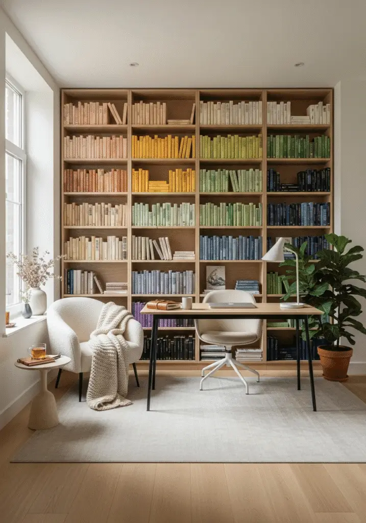 Why Organizing Your Books is Important Stack of books organized on a shelf symbolizing the importance of book organization for mental clarity and space management